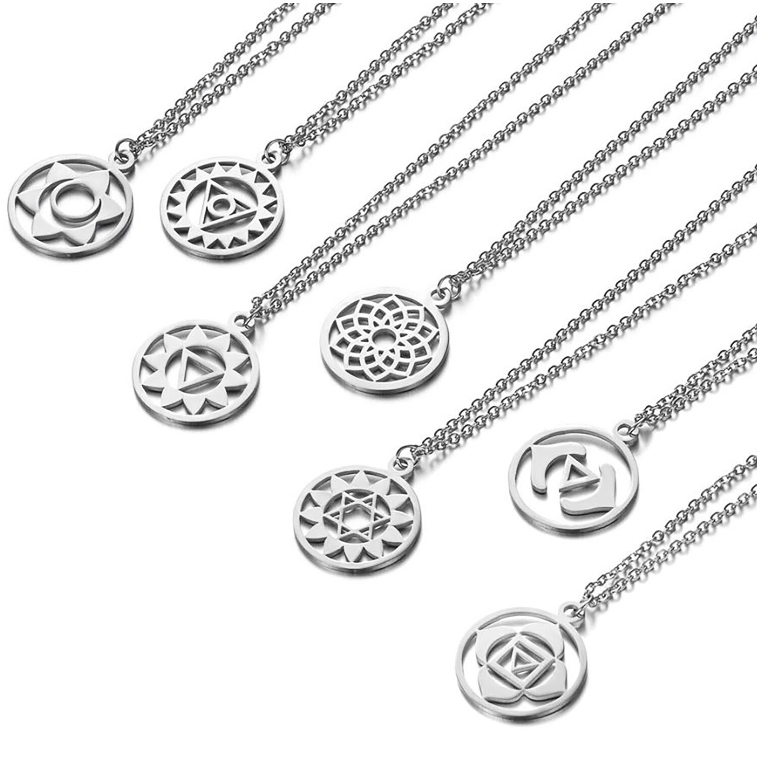 Yoga Symbol Meaning Pendant Necklace Gold Plated Titanium Steel Fitness  Jewelry | eBay