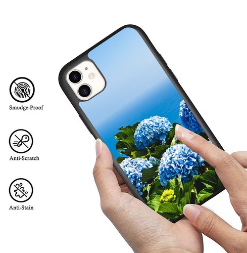 Plastic TPU Cover For iPhone SE XS XR Max 5 6 7 8 Plus Nantucket Hydrangeas blue - Picture 10 of 25