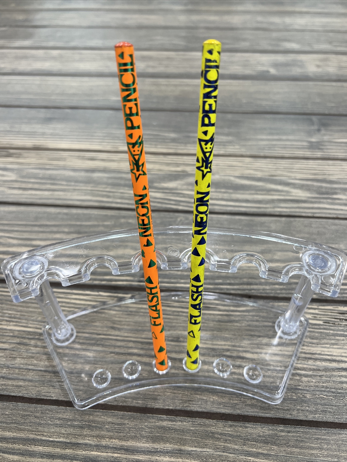 Flash Neon Pencil Foil Yellow Orange Geometric