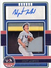 2023 Panini USA Stars & Stripes Jersey Patch Auto - Wyatt Langford - Rangers RC!