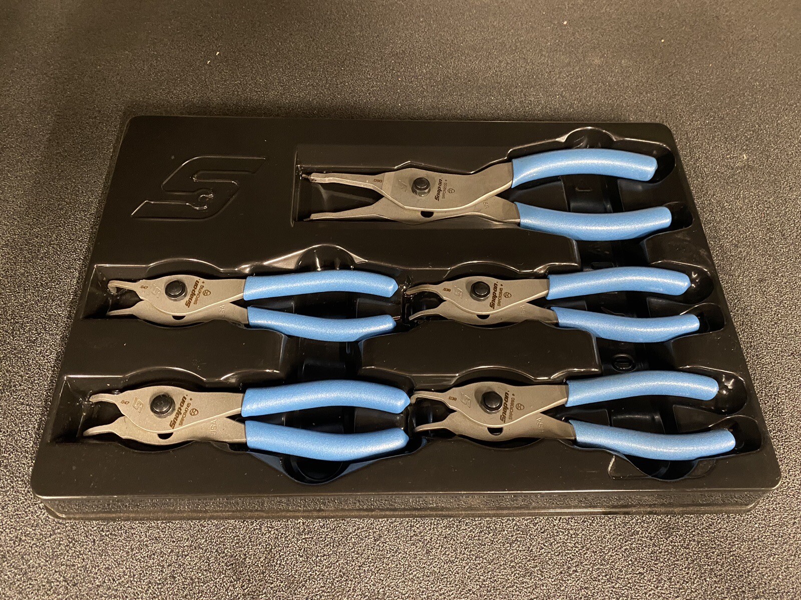 Snap On 5 Piece Circlip Pliers Set Blue eBay
