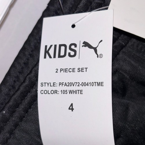 New PUMA boys Shirt and Pants Set - Size 4 black and white Kids Set New with Tag - Picture 6 of 12