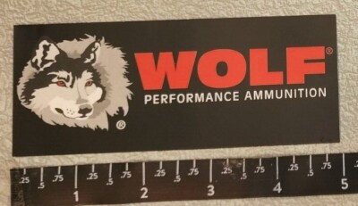 5'' - Wolf Performance Ammunition Ammo Vinyl Decal Sticer Shot Show OEM