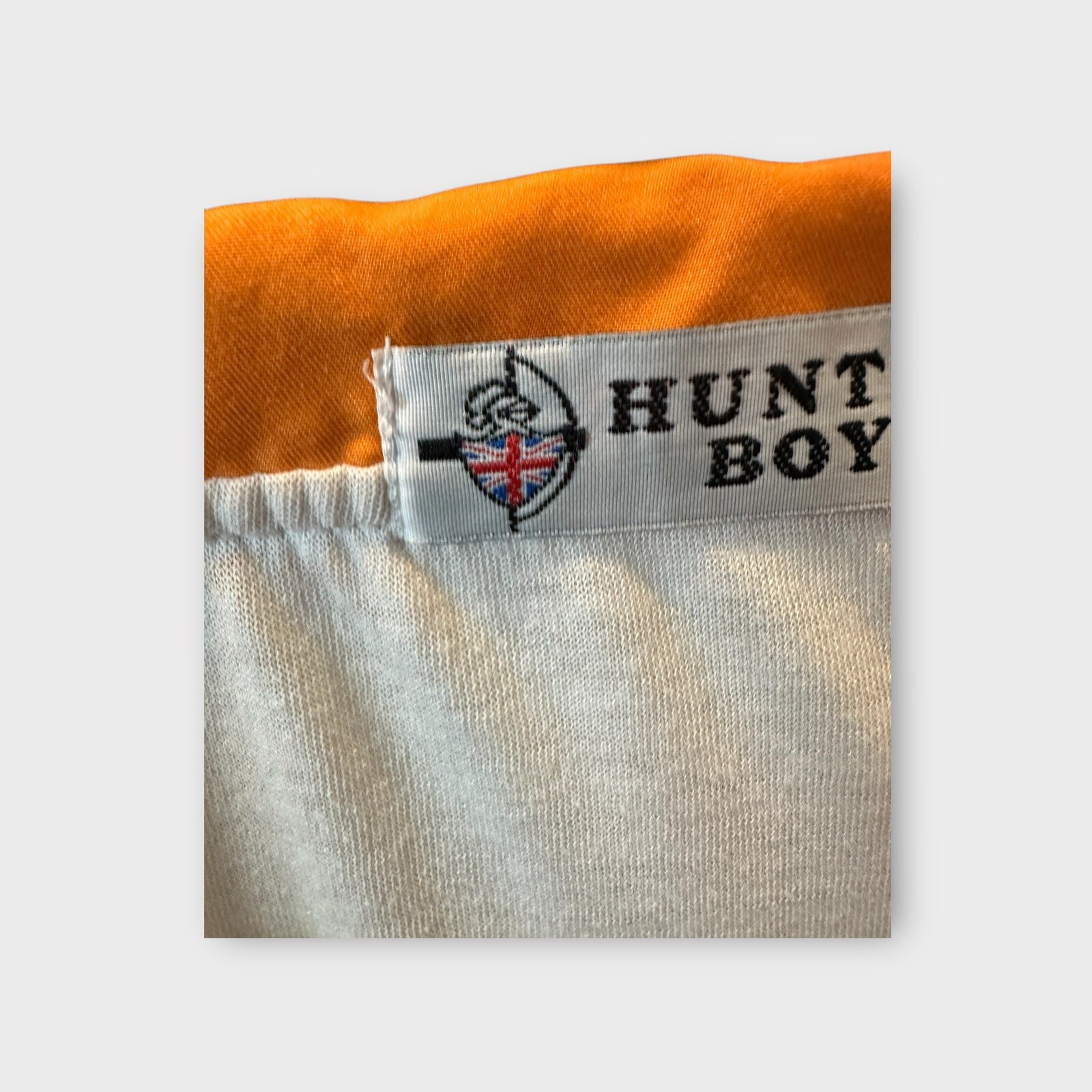 “Hunter” Brand Very Rare Original Boys 2XL Jacket Soft Fabric Orange White EUC image 2