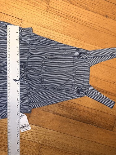 NWT $40 OshKosh B’gosh Striped Overalls Knotted Girls Size 7 - Picture 7 of 9
