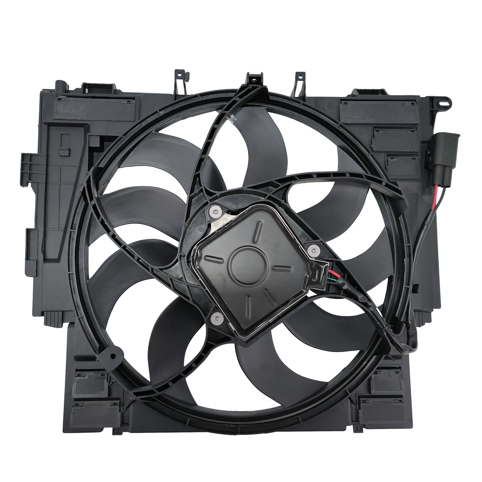 Radiator Cooling Fan Assembly Fits BMW F10 528i 528i xDrive 2012-16 17418642161 - Image 2 of 4