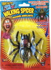 Funny WALKING SPIDER Sticks  Crawls Down Wall Fake Prank Joke Toy BIG Bug Moves