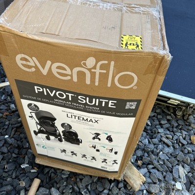 Evenflo Pivot Suite Litemax Modular Travel System Devon Gray Open Box