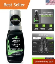 Mess-Free Black Leather Dye for Shoes Boots 2.5oz Lasting Color Repair
