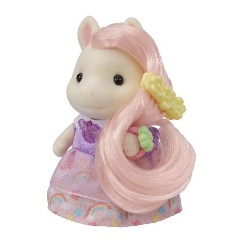 Coiffeuse de la fille Poney Sylvanian Families avec brosse et barrettes interchangeables