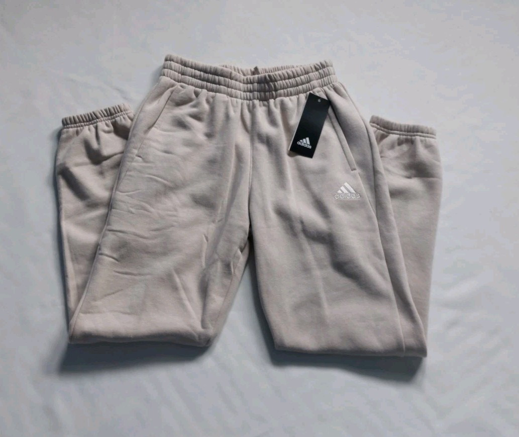 Adidas Boys Beige Tan Jogger Sweatpants. Size Youth M