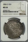 1884-O Morgan Dollar, MS 64 NGC, NR