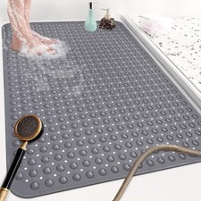Shower Mat Non Slip: 47.2 x 31.5 Inch Extra Large TPE Shower Mats for Inside ...