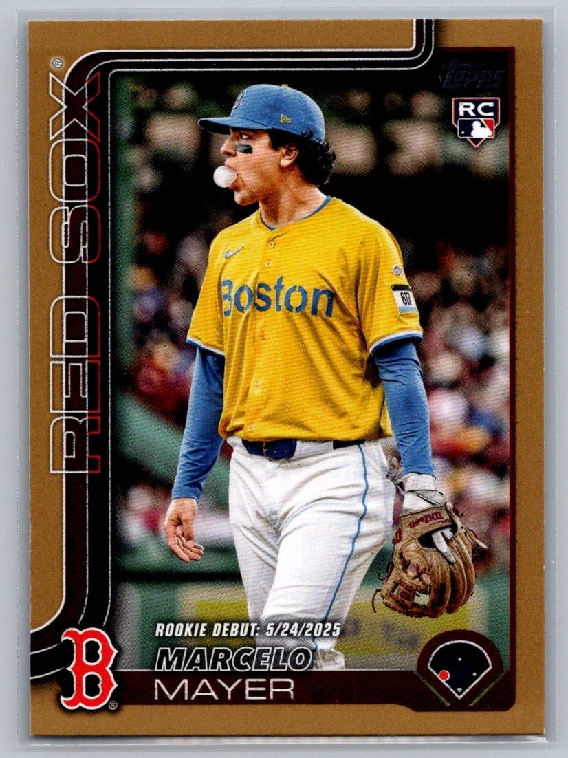 2025 Topps Update Marcelo Mayer RC Rookie Debut Gold /2025 Boston Red Sox