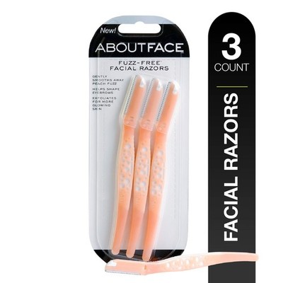 Fuzz-Free Facial Razors - 3 Beauty Groomers for Hair Removal, Ideal for Shavi...