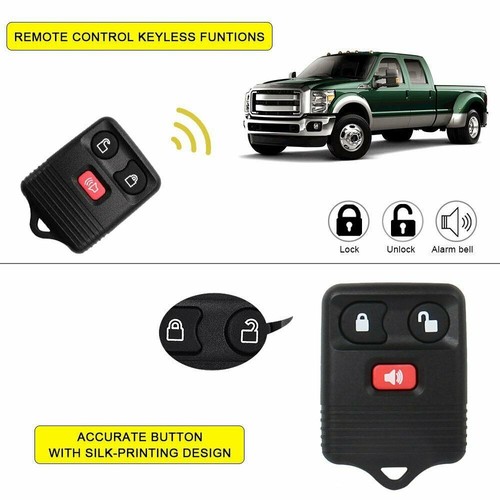 2X Keyless Entry Car Remote Control Key Fob Transmitter Alarm For Ford F150 E250 - Picture 8 of 15