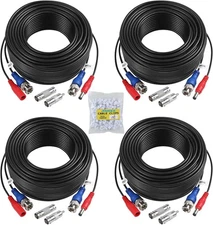 SANNCE 4-Pack 100ft BNC Video and Power Security Camera Cable with BNC Connector