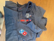 Domino's Pizza  FEMALE POLO MANAGER GRAY Size Med USED