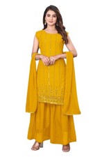 Women's Traditional Faux Georgette Embroidery Salwar Suit Set