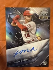 2023 Topps Chrome Black - Autographs Logan O'Hoppe #CBA-LO Refractor /150...