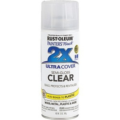 Rust-Oleum 12oz Semi-Gloss Clear 2X Ultra Cover Painters Touch Spray Paint