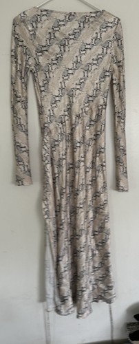 Bec & Bridge Gold and Silver Asymmetrical Long Sleeve Gown size 4 - Picture 9 of 16