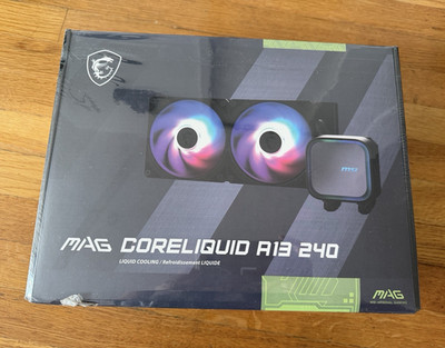 MSI MAG CORELIQUID A13 240mm ARGB Liquid CPU Cooler 120mm Fan AM5/LGA1700