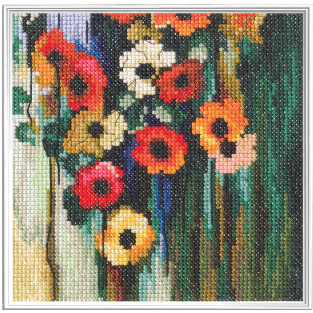 RTO counted cross stitch kit ""Revelation of Color, colorful flowers I"", 13x13cm
