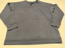 Mondetta Women's Size: XL Everyday Soft Crew Neck Sweatshirt Front Pocket Blue