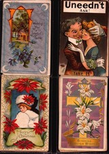 HUGE LOT 100 GREETINGS POSTCARDS MAJORITY 75 ...