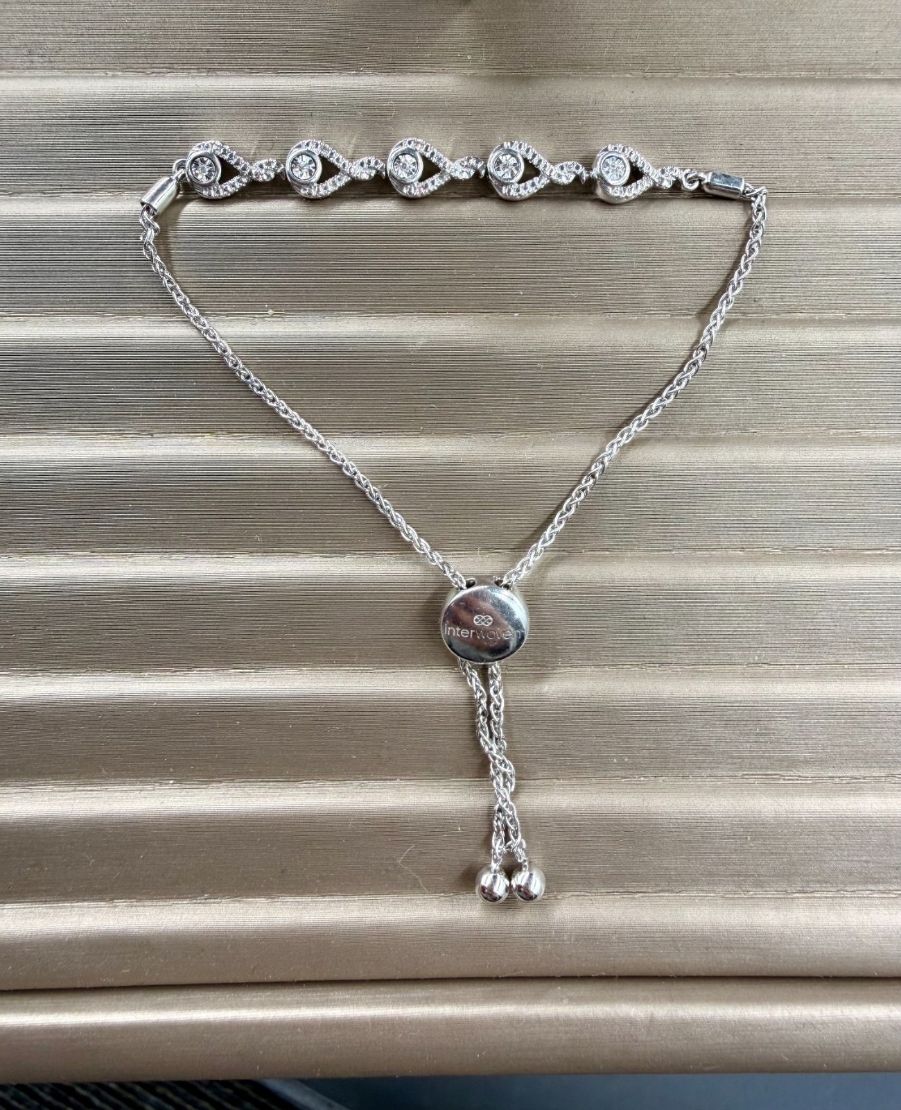 Interwoven Adjustable Silver Bracelet - image 1