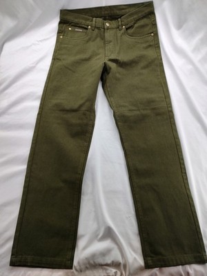 Peter Christian Mens 100% Cotton Tapered Trousers Chinos Green W34 L30 MT18