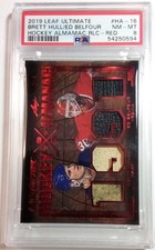 2019-20 Leaf Ultimate - Hockey Almanac Brett Hull, Ed Belfour #HA-16 Red /4...