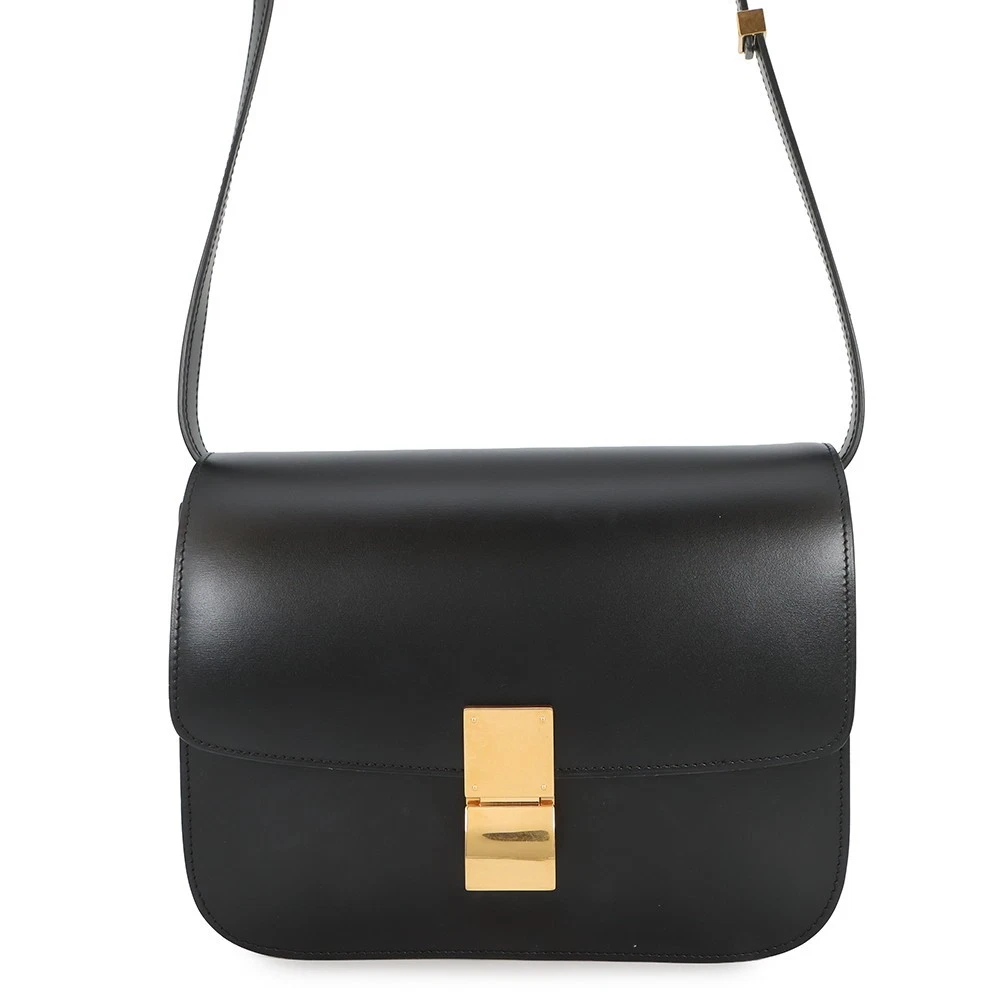Celine — CELINE Classic box Size Medium Box Calf LeatherLeather Black 189173DLS.38NO