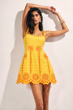 ex R. Island Womens Embroidered Summer Dress Beach Holiday Sundres Sleeveless