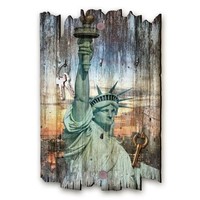 New York - SchlüSselbrett Aus Holz Im Shabby Chic Mit 6 Haken, Handgemacht