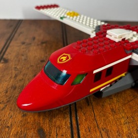 Lego City Fire Plane Rescue Set 4209 W/ Trees Incomplete Parts