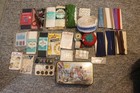 Lot of Vintage Sewing, Thimbles, Needles, Scissors, Snaps & Buttons  In Two Tins — photo 1