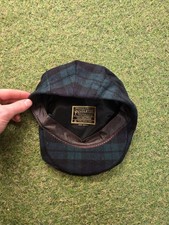 Vintage Pendleton Green Plaid Wool Newsboy Cabbie Cap Hat Small Made in USA 90s