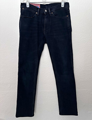 Acne Studios Blå Konst Max Blue Black Skinny Jeans 28x32 Made in Italy