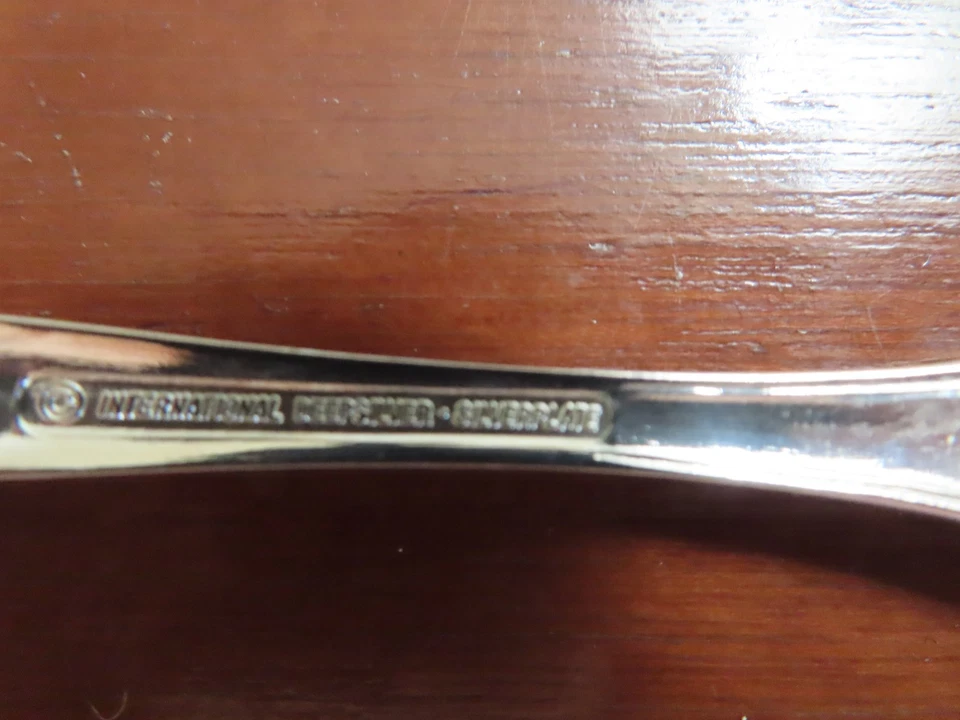 IS ORLEANS Juego de 6 cucharaditas plata profunda vintage cubiertos lote F Foto 4 de 4