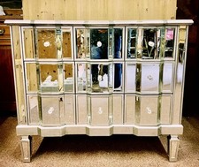 venetian mirrored chest of drawers