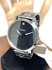 Fossil Men's Watch BQ2419 Lux Luther Quartz Gray Dial Gunmetal Steel 44mm