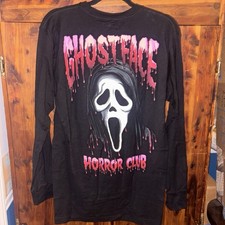 Hot Topic Scream Pink Ghostface Horror Club Long Sleeve T-Shirt New With Tag