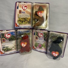 Ty Mcdonald  s Teenie Beanies Dinosaur Trio: Bronty, Steg, And Rex 2000