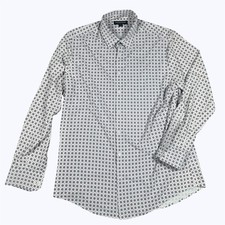 Mizzen Main Leeward Shirt Mens XL Trim Fit Short Sleeve Button Down Geometric EC