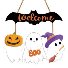 Halloween Door Decorations Cute Ghost 12 x 10.2 x 0.2 inches, Multicolor