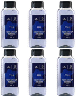 6x adidas UEFA Champions League Star Duschgel Aromatisches Zitrusduft,250ml