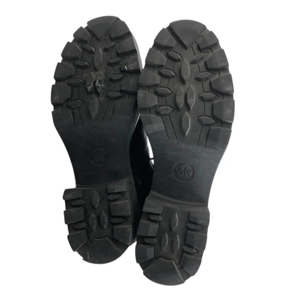 Michael Kors Khloe Women's Black Leather Lace Up Platform Combat Boots Size 6.5M - Image 4 of 4