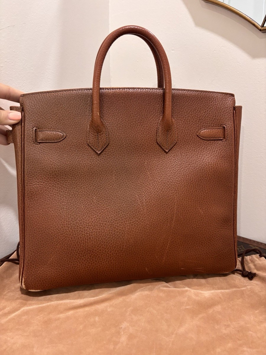 Authentic HERMES Birkin HAC Haut à Courroies 32 brown courchevel